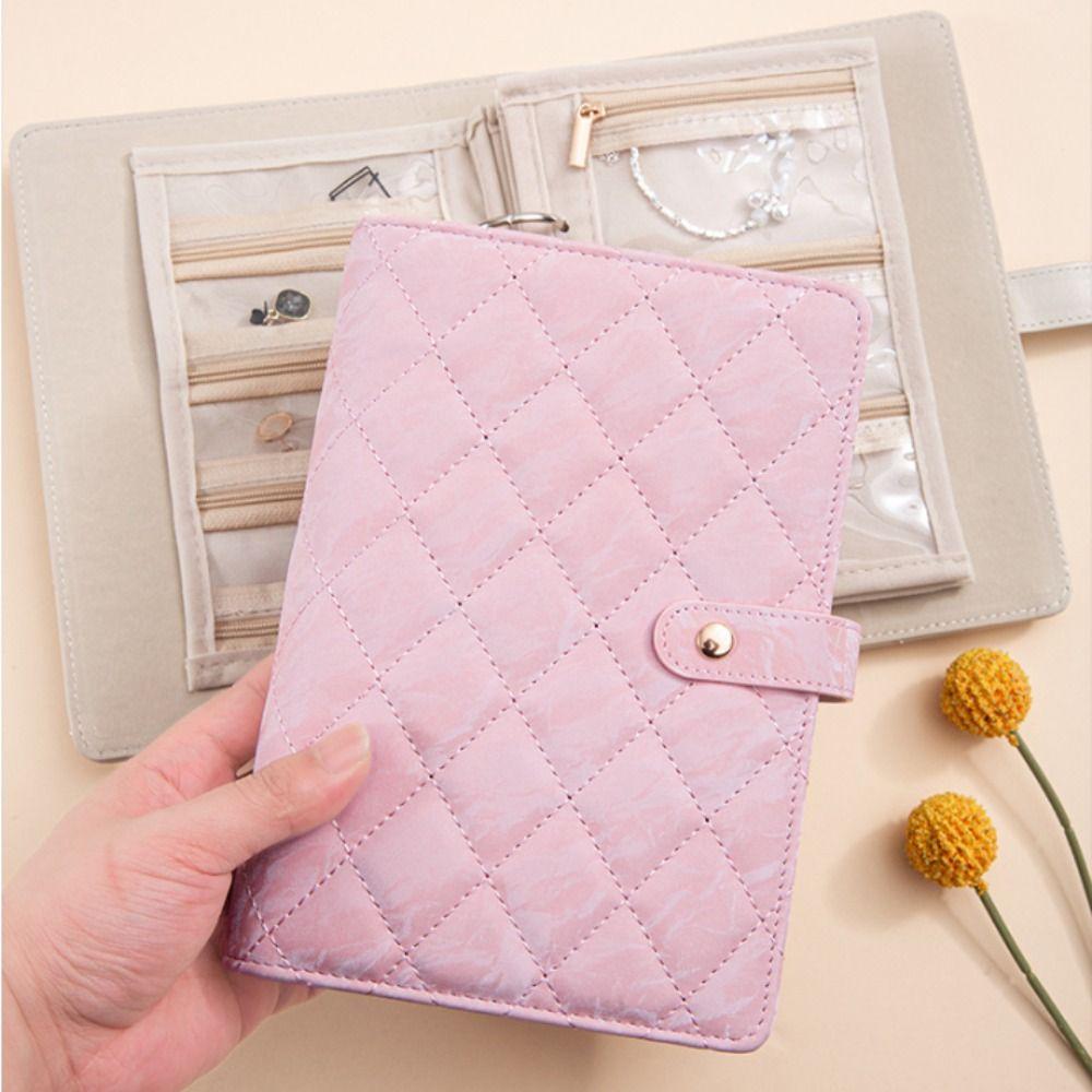 Waterproof Jewelry Storage Book Portable Partition Jewelry Packaging Brochure Detachable Loose Leaf Necklace Binder Display Box