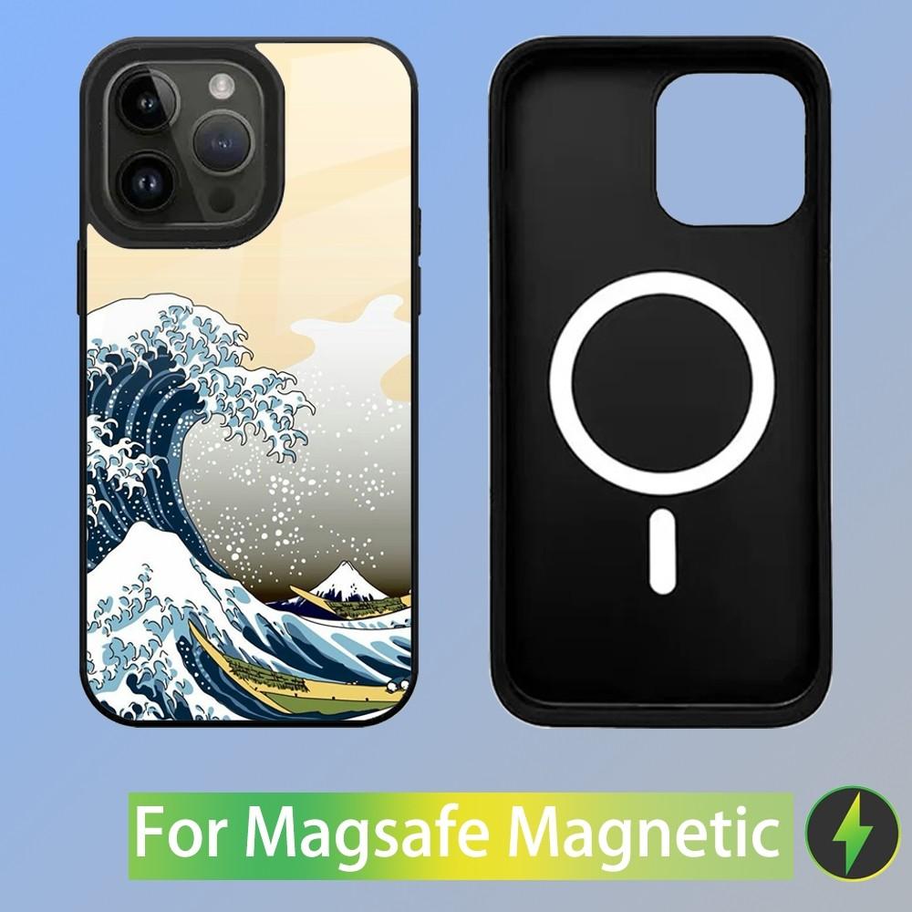 

Great Wave Kanagawa Phone Case For iPhone 15,14,13,12,11,Plus,Pro,Max Mini Magsafe Magnetic Wireless Charging iPhone12PRO