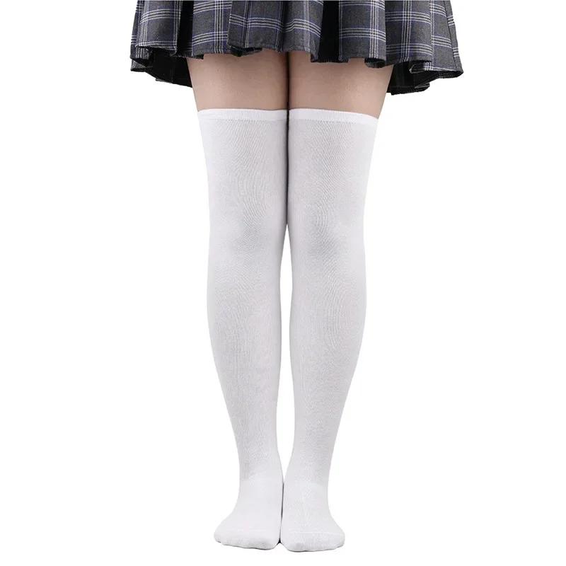 Ladies Girls Long Tube Socks Black White Striped Long Socks Women Sexy Over Knee Thigh High Socks Over The Knee Stockings