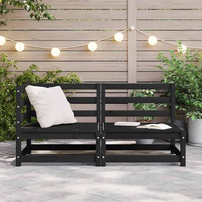 VidaXL Garden Lounge Set 2 Pcs Patio Furniture Outdoor Furniture Garden Furniture Patio Furniture Black 805694