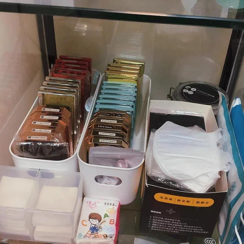 Student dormitory desktop phone case storage box, cosmetic cotton socks organizer basket, plastic snacks and miscellaneous items