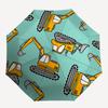 1pc Excavator Pattern Automatic Folding Umbrella - 8-Rib Automatic Open/Close, Large Canopy Birthday Festival Gift Yy251217128