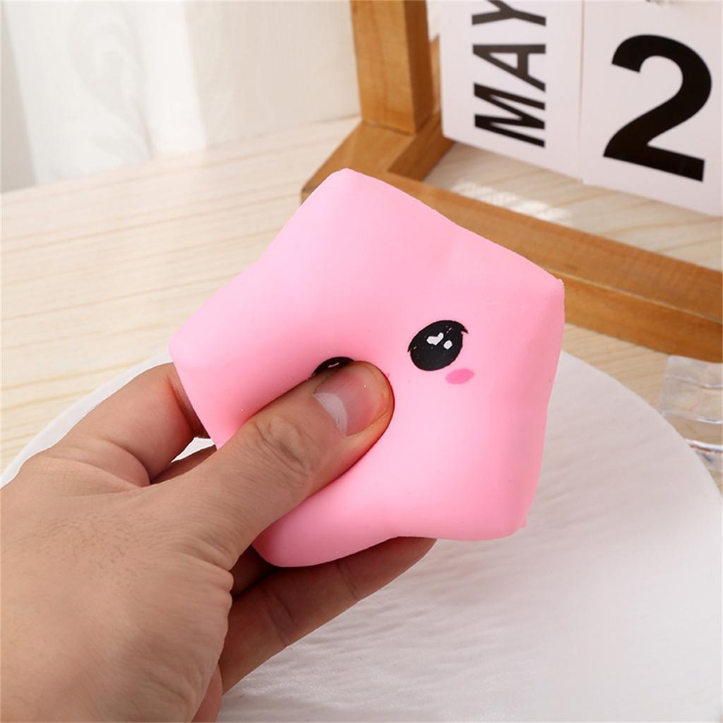 Flour Star Squeezable Toy, TPR Soft Rubber Expression Flour Ball Cartoon Star Children's Stress Relief Toy