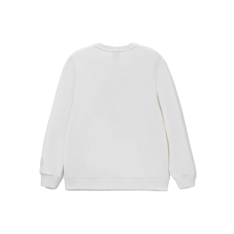 Li Ning Sweatshirts Unisex White Crew Neck Moderate Regular AWDRG53-2