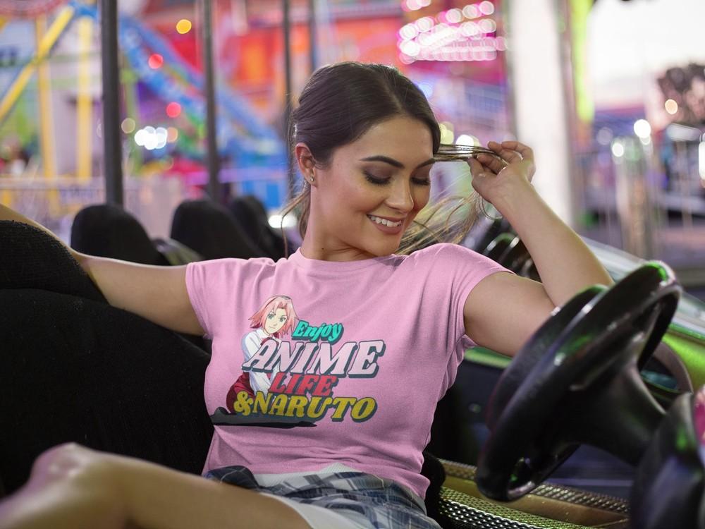 

Enjoy Anime, Life & Naruto Sakura Organic Cotton T-Shirt Women s 4XL