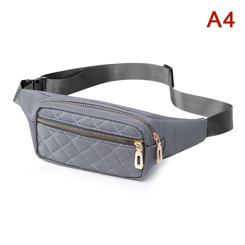 

Женская клетчатая поясная сумка Женская холщовая водонепроницаемая поясная сумка Дизайнерская сумка через плечо на грудь Женская поясная сумка серый
