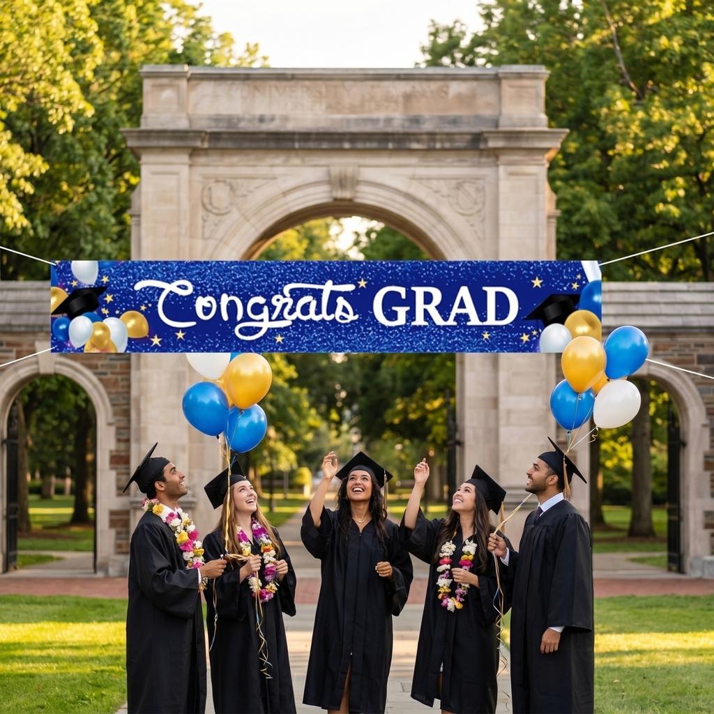 Graduation Flag, Graduation Banner, Flag, Photo, Decoration Props