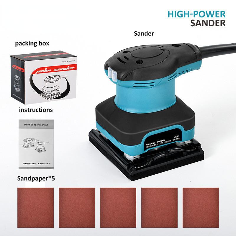 Household Woodworking Power Tools High Power Flat Sander Small Portable Furniture Disc Polishing Machine