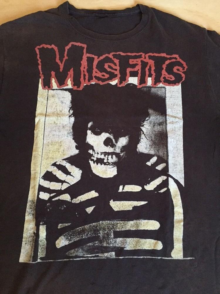 Vintage In Tour Misfits Shirt Short Sleeve Black Unisex Men S-234XL Unisex T-Shirt XXL