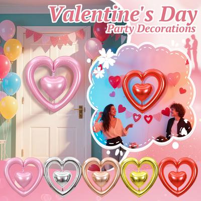Valentins Rote Herzen Ballons 30 Zoll Valentinsballon Set, Valentinstag Folienballons Für Valentinstagsdekorationen