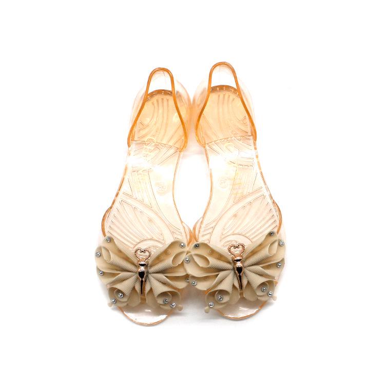 

Жіночі прозорі босоніжки на плоскій підошві Helisha з бантом і діамантами – ідеальні для літнього пляжного одягу 41