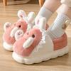Winter Thick Cotton Slippers New Cotton Shoes for Cold Prevention and Warmth At Home Cartoon Little Rabbit Cotton Slippers