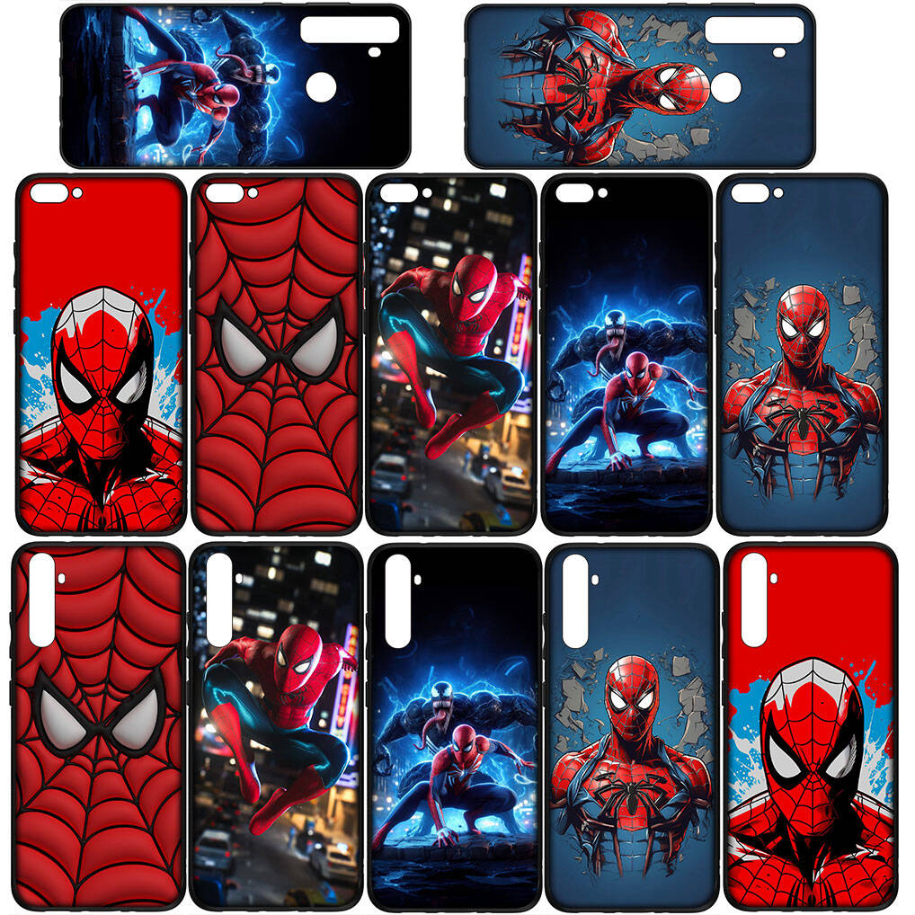 Dla Samsung Galaxy S25 S24 iPhone 17 16 15 Xiaomi Redmi Note 14 13 12 11 Plus Pro Max A57 Etui na telefon Kreskówka Spider-Man Marvel Spiderman OPPO Huawei
