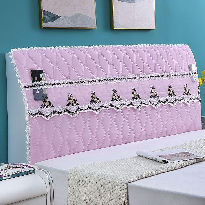 Four Season Universal Thickened Padded Headboard Cover Bedhead Fabric Full Protective Cover Solid Wood Soft Pack Bed Dust Cover