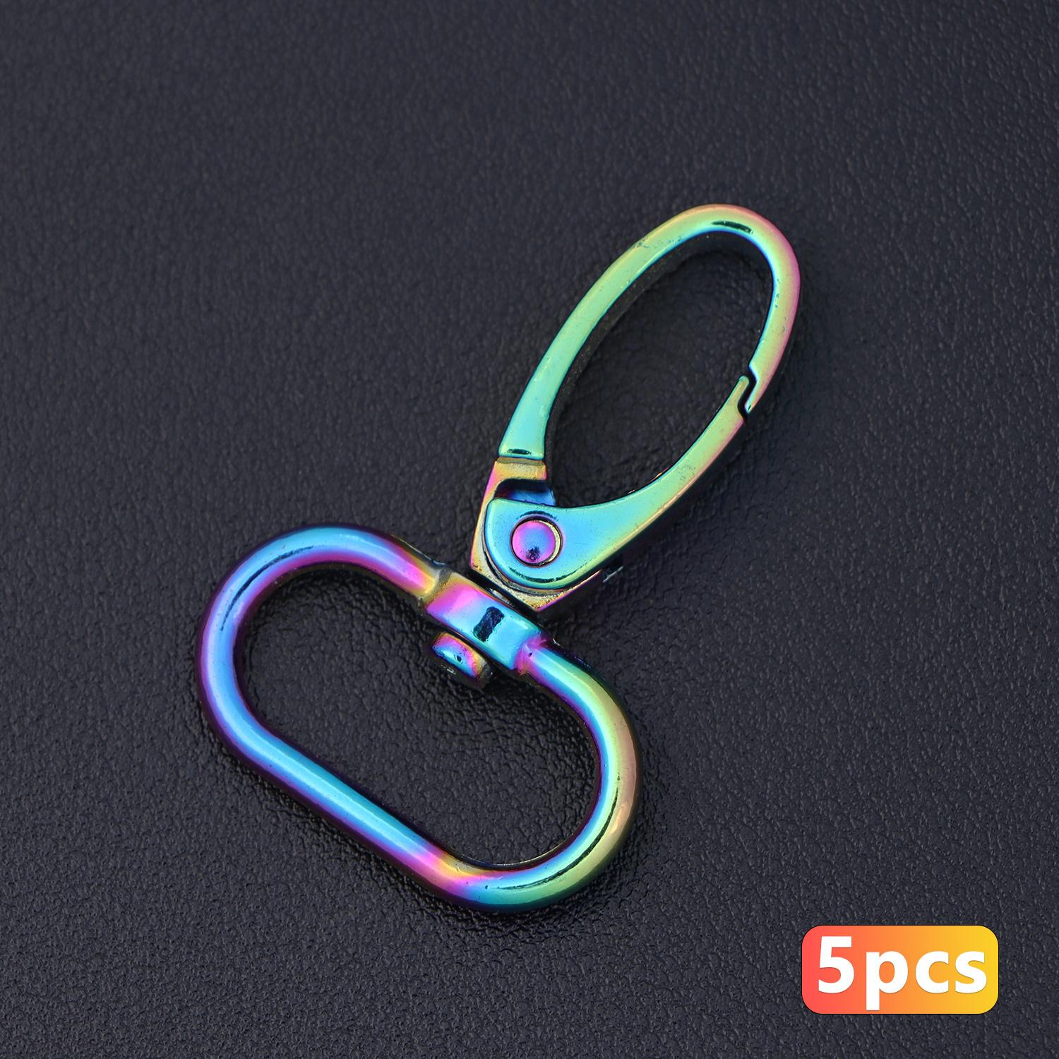 

5 шт. Овальное кольцо-карабин, застежка-кнопка, застежка-кнопка, поворотные карабины для кожаных ремней, лент для шнурков 5pcs---25mm