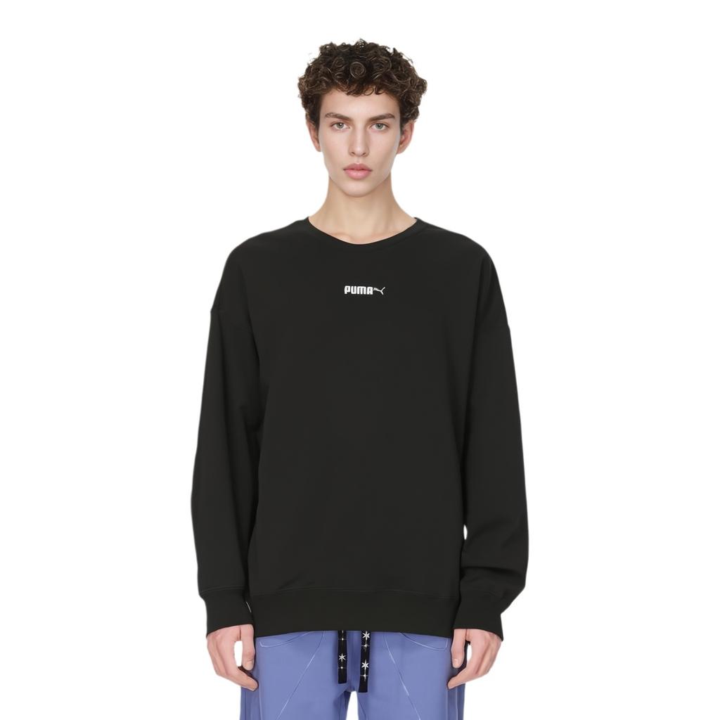 PUMA Sweatshirts Men's Black Crew Neck Moderate Regular 534365-01