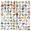 50 Stück kreative wasserdichte Tieraufkleber zum Dekorieren von Gepäck, Handyhüllen und anderen Gegenständen