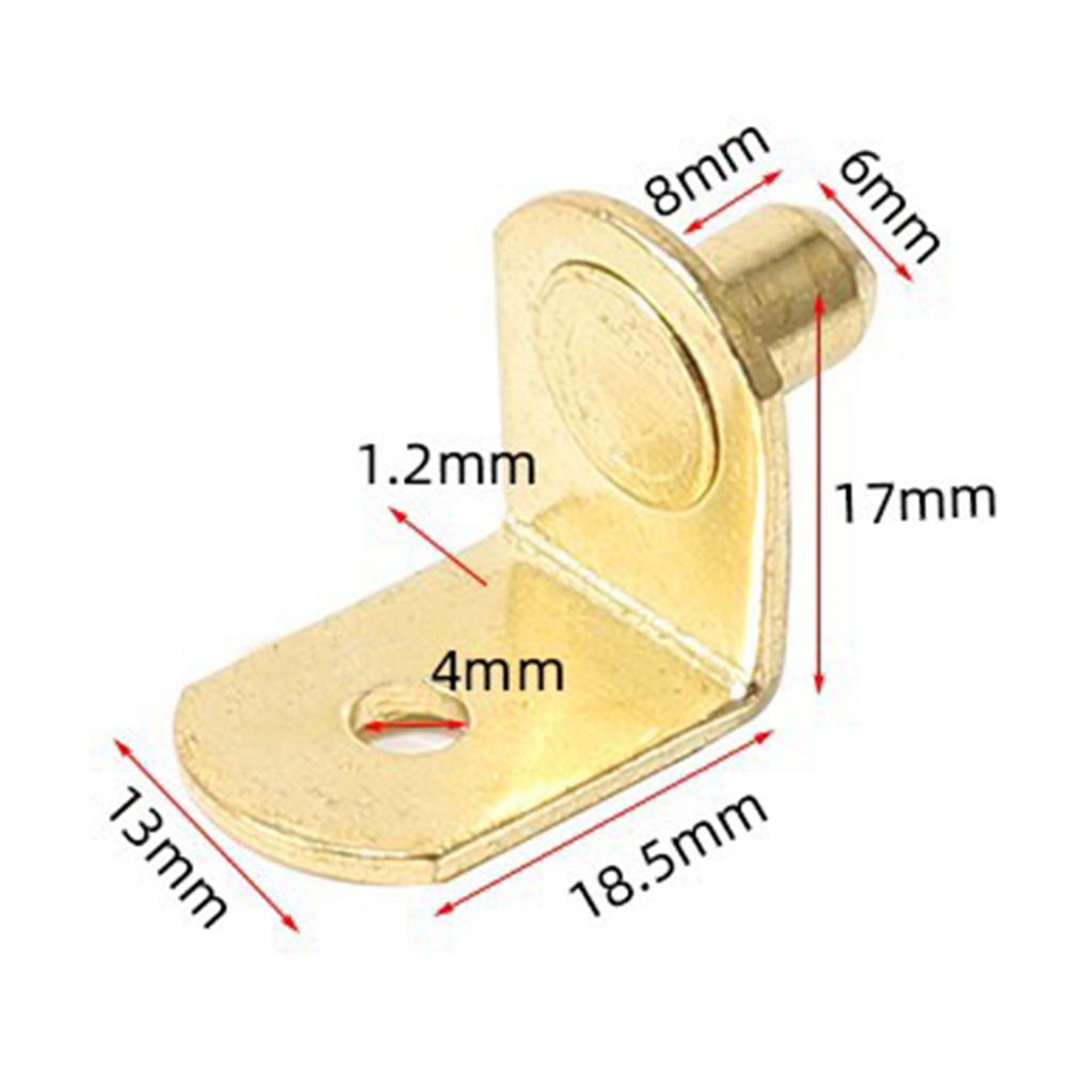 10pcs Shelf Support Studs Pegs Pins with Hole 6mm L-Shaped Clips Cabinet Furniture Partition Support Wall Mount Bracket Holder