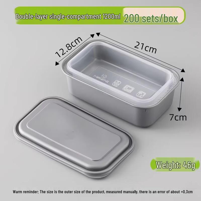 Miaojiayi Disposable Transparent Plastic Bento Bowls with Silver Lids
