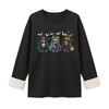 Women's Lined Long Sleeve Round Neck Halloween Sweatshirt Winter Casual Top