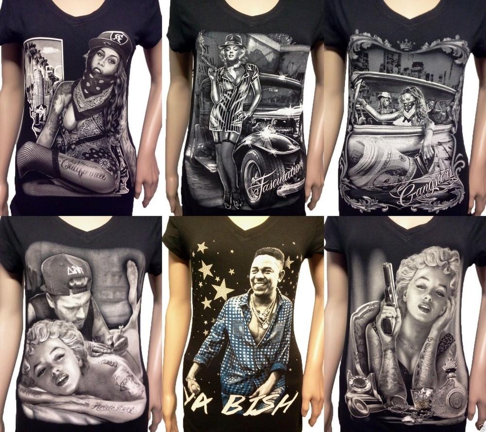 MARILYN MONROE CALIFORNIA WOMENS JUNIOR SIZE  KENDRICK LAMAR CHICANO ART Unisex T-Shirt M
