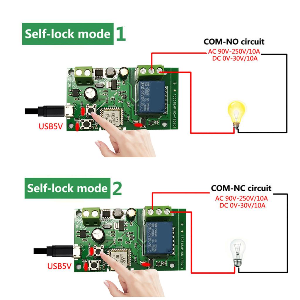 WiFi   Wireless Relay Module Smart Home Automation Device for Access Control Home Voice Control