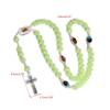 glowing in Dark Rosary Necklace Holy Jewelry Charm Decoration for Birthday Wedding Festival Decoration