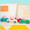 Peppa Pig Wooden Handcrafted Diy Car Toy For Kids And Home Decor With Modern Art Style