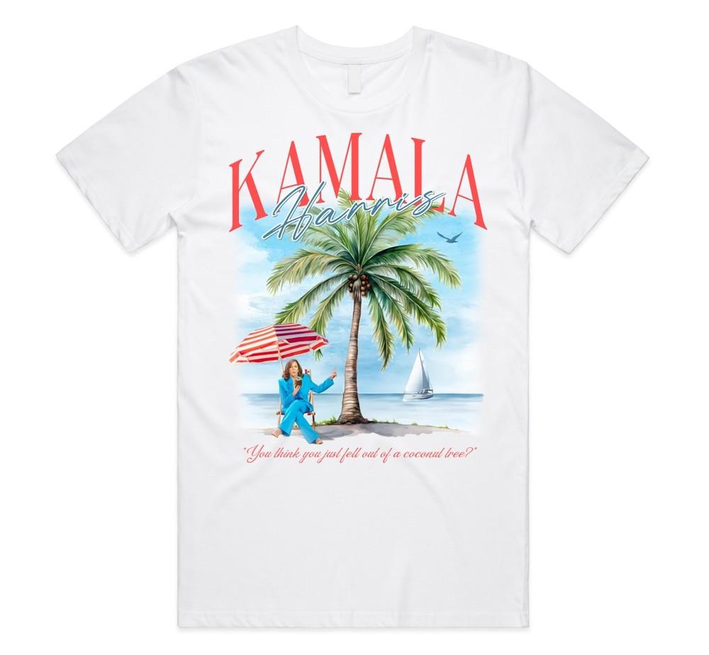 

Kamala Harris 2024 (3) T-shirt Tee Top US President Election Coconut Tree Meme S