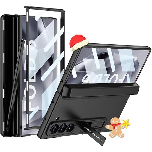 NINKI for Samsung Galaxy Z Fold 6 Case with S Pen & S Pen Holder & Adjustable Kickstand, Z Fold6 Case Magnetic Hinge Screen Protector Galaxy Fold 6