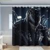 1pc MARVEL Venom Shower Curtain, Shower Curtain, Polyester, Machine Washable, with Hooks, for Bathroom Decoration