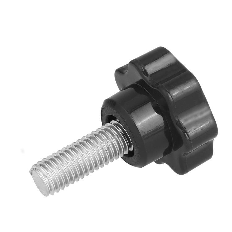 Iron Plum Blossom Hand-Tightening Bolt with Seven-Star Plastic Rubber Head