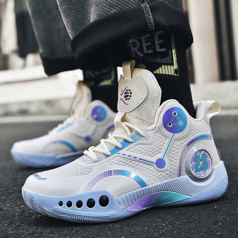 

Venom James basketball shoes friction sound non-slip wear-resistant lightweight breathable high-top men s and teenagers mandarin duck sneakers 35