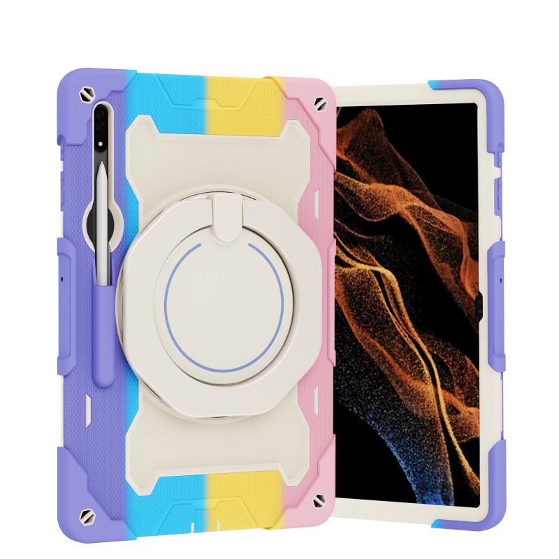 Tablet Case Tab S7 FE S8 Ultra Rotatable Stand With Pen Slot Shockproof Cover