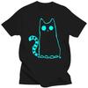 2022 Men T Shirt Hip Hop Streetwear Harajuku Funny Cat Luminous T-Shirt Summer Short Sleeve Unisex Tops Tees Cotton Print Tshirt#Color