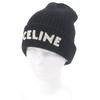 Excellent Knit Cap Logo Patch Black Wool Mens 2A25R535Q Used