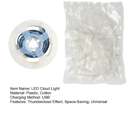 LED Cloud Light DIY 3D Thundercloud Ceiling Lamp with Music-Synchronized Lighting Remote Control Adjustable Modes Bedroom Game Room Decor