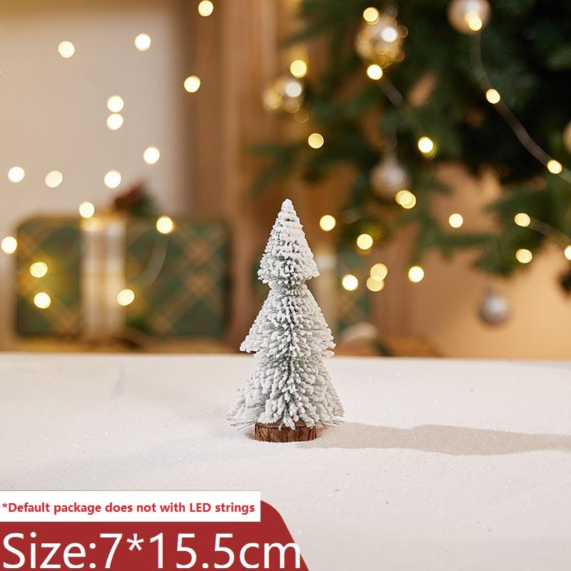 2025 Mini Christmas Tree Decoration Ornament Home Desktop Lights String Glowing Christmas Tree Xmas Holiday New Year Craft Decor