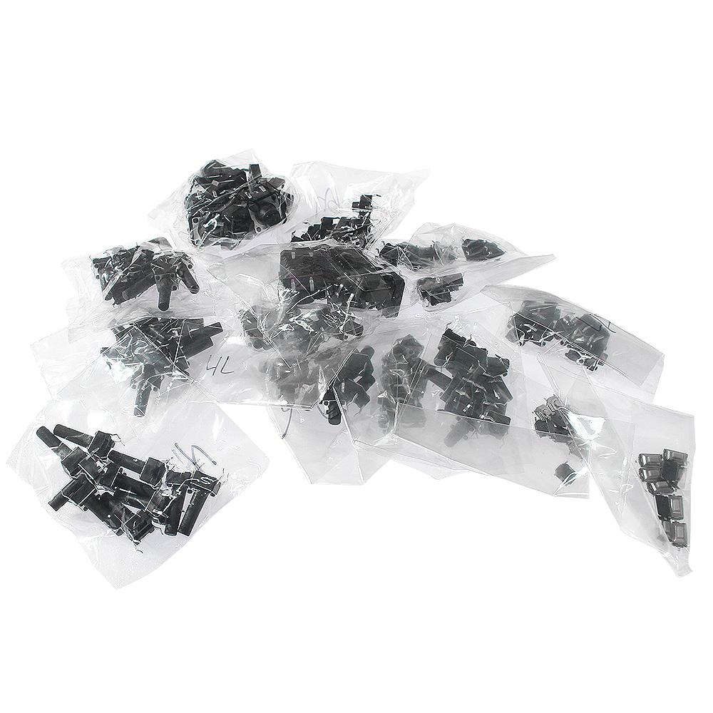 25/140PCS SMD Tactile Push Button Kit: 14/25 Values DIP Micro Switches for DIY Electronics
