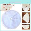 Christmas Tree White Skirt Base Fur Xmas Floor Mat Decoration Ornament