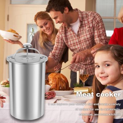 Fleischkocher, Edelstahl, Fleischpresse, multifunktional, Schinkenpresse, Markierungsmaschine, Thermometer mit für die Küche zu Hause