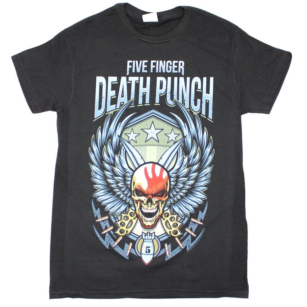 

Men s Five Finger Death Punch Wingshield 2018 Tour Cities T-shirt black XL