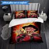 Horror Movie Characters 3pcs K-pop music group Bedding set,Ideal for Bedroom, Dormitory,Including Duvet Cover And 2pcs Pillowcases,Fan gifts
