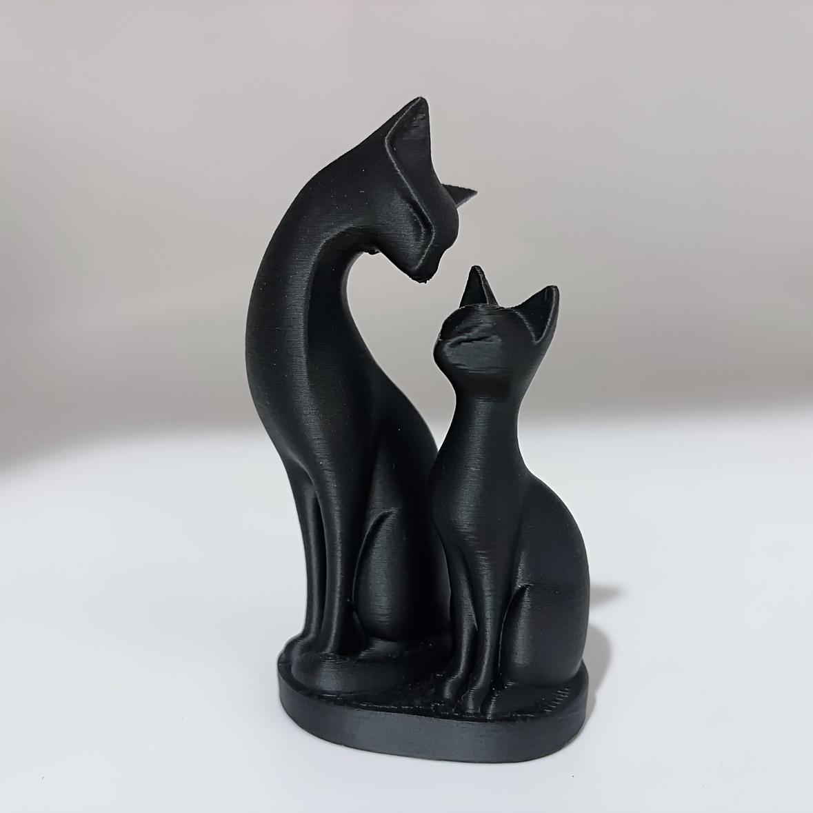 

Статуэтки-украшения Мать и сын-кот , Скульптуры пары котов, Милые кошачьи украшения для рабочего стола и дома, Подарки на День святого Валентина чёрный