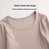 Women's Cationic Thermal Underwear Plus Velvet Long Sleeve Shirt for Fall/Winter