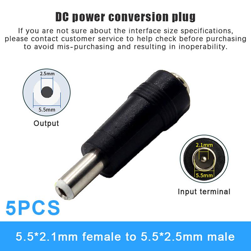 1/5/8/14Pcs Type C / Tablet Micro Usb 2.0 To Dc 5.5X2.1 Mm Power Jack Adapter Plug Usb C To Dc 5.5*2.1 Mm Connector Adapter 5V