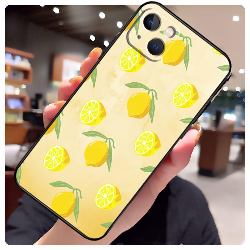 Fruit Lemon Case For iPhone 16 Pro Max 14 13 12 11 15 17 Pro Max mini 15 16 Plus 16e 17 Air Phone Cover