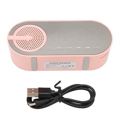 Digital Clock with Bluetooth Speaker Mirror LED Display FM Radio Small Alarm Clock with Dual Alarms for Bedroom Office