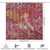 Vibrant Floral Shower Curtain Pink Bohemian Vintage Decor Home Bathroom Accessories for Adults Girls