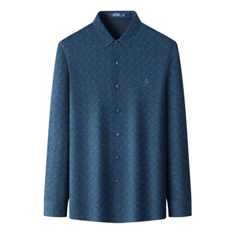 MONTAGUT Men's 10% Merino Wool Warm Soft Long-Sleeve Shirt